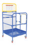Vestil Steel Work Platform With Poly Casters - 36 In. x 36 In. 1,000 lb - Blue