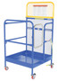 Vestil Steel Work Platform With Poly Casters - 36 In. x 36 In. 1,000 lb - Blue