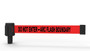 Vestil Plastic Web Barrier Retractable Arc Flash Banner Red / - Black