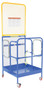 Vestil Steel Work Platform With 2 Door Entry, Poly Casters, and - 84 In. Expanded Back 36 In. x 36 In. 1,000 lb - Blue