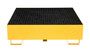 Vestil Steel Drum Retention Basin - 49 In. x 49 In. x 14 In. 2,400 lb - Yellow