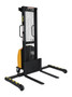 Vestil Steel Stacker with Adjustable DC Powered Winch - 770 lb Black / - Yellow