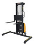 Vestil Steel Stacker with Adjustable DC Powered Winch - 770 lb Black / - Yellow