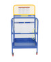 Vestil Steel Work Platform With 2 Door Entry and Poly Casters - 36 In. x 36 In. 1,000 lb - Blue