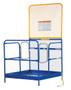Vestil Steel Work Platform With 2 Door Entry and - 84 In. Expanded Back 48 In. x 48 In. 1,000 lb - Blue