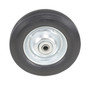 Vestil Hard Rubber Wheel - 8 In. Diameter x 2 In. Width 1/2 In. Bearing - Black/Silver