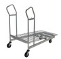 Vestil Steel Nestable Wire Cart - 52 In. x 28 In. x 43 In. 90 lb - Silver