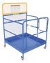 Vestil Steel Work Platform With Poly Casters - 48 In. x 48 In. 1,000 lb - Blue