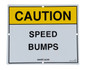 Vestil Aluminum Reflective Speed Bump Sign - 1/8 In. x 11-3/4 In. x 10-3/4 In. - White