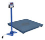 Vestil Steel Electronic Digital Floor Scale - 48 In. x 48 In. x 4-1/2 In. 10,000 lb - Blue