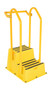 Vestil Polyethylene Nestable with Hand and Back Rails - 2 Step 500 lb - Yellow