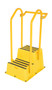 Vestil Polyethylene Nestable with Hand and Back Rails - 2 Step 500 lb - Yellow