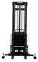 Vestil Steel Adjustable Stacker with Powered Lift - 137 In. Raised Height 2,000 lb Black / - Yellow