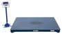 Vestil Steel Electronic Digital Floor Scale - 60 In. x 60 In. x 4-1/2 In. 5,000 lb - Blue