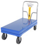 Vestil Steel Platform Truck with Scale - 53-7/8 In. x 24 In. x 40 In. 3,600 lb - Blue