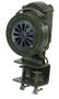 Vestil Steel Warning Siren Hand Crank Metal Bracket Mount Army - Green