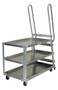 Vestil Aluminum High Duty Stock Picker Truck with Steel Ladder 56 In x 27-7/8 In x - 73-5/16 In 500 lb