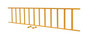Vestil Steel Semi-Permanent Barrier Railing - 120 In. Length - Yellow