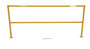 Vestil Steel Safety Handrail with Hardware - 98-1/2 In. x 4 In. x 42 In. - Yellow