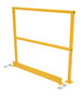 Vestil Steel Safety Handrail with Hardware and Toe Board - 50-1/2 In. x 4 In. x 42 In. - Yellow