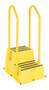 Vestil Polyethylene Nestable with Handrails Casters - 2 Step 500 lb - Yellow