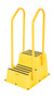 Vestil Polyethylene Nestable with Handrails Casters - 2 Step 500 lb - Yellow
