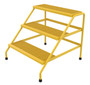 Vestil Aluminum 3 Step Wide Stand - 500 lb - Yellow