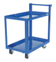 Vestil Steel Service Cart with - 2 Shelves 38-1/4 In. x 21-7/8 In. x 40-1/2 In. 1,000 lb - Blue