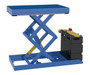 Vestil Steel Double Scissor Lift Table DC Power - 43-1/4 In. x 20-1/2 In. x 35 In. 1,000 lb - Blue