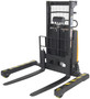 Vestil Steel Adjustable Stacker with Powered Lift - 36 In. Raised Height 3,000 lb - Black
