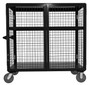 Vestil Welded Steel Expanded Metal Security Cart - 30 In. x 60 In. 2,000 lb - Black