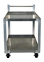 Vestil Aluminum Service Cart - 2 Shelves 50-1/4 In. x 27-7/8 In. x 40-5/8 In. 660 lb - Silver