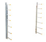 Vestil Steel Wall Mounted Material Rack - 18-5/16 In. x 2-3/16 In. x 60 In. 1,000 lb - Silver