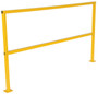 Vestil Steel Square Safety Handrail - 74-1/2 In. x 4 In. x 42 In. - Yellow
