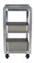 Vestil Aluminum Service Cart - 3 Shelves 35-7/8 In. x 21-15/16 In. x 41-3/4 In. 660 lb - Silver