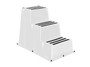 Vestil Marine Step Poly Nestable - 3 Step - White