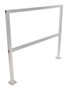 Vestil Aluminum Safety Handrail - 50-1/2 In. x 4 In. x 42 In. - Silver