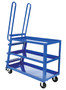 Vestil Steel High Duty Cart with Rubber On Steel Casters - 56-1/8 In. x 21-7/8 In. x 75-7/16 In. 1,000 lb - Blue