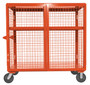 Vestil Welded Steel Expanded Metal Security Cart - 30 In. x 60 In. 2,000 lb - Orange