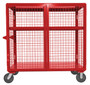 Vestil Welded Steel Expanded Metal Security Cart - 30 In. x 60 In. 2,000 lb - Red