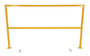 Vestil Steel Safety Handrail with Hardware - 74-1/2 In. x 4 In. x 42 In. - Yellow