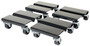 Vestil Steel Dolly Set - 4 Quantity 8 In. x 8 In. x 3-5/8 In. - Black