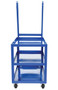 Vestil Steel High Duty Cart with Mold On Rubber Casters - 56-1/8 In. x 27-7/8 In. x 73-3/16 In. 1,000 lb - Blue