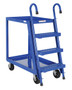 Vestil Steel Stock Picker 2 Shelf with Rubber On Steel Casters - 39-3/4 In. x 21-7/8 In. x 50-1/8 In. 1,000 lb - Blue