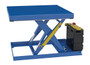 Vestil Steel Scissor Lift Table DC Power - 55-7/16 In. x 42-3/8 In. x 32 In. 2,000 lb - Blue