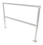 Vestil Aluminum Safety Handrail - 62-1/2 In. x 4 In. x 42 In. - Silver