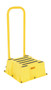 Vestil Polyethylene Nestable with Handrails Casters - 1 Step 500 lb - Yellow