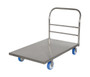 Vestil 201 Stainless Steel Platform Truck - 30 x 48 In. Deck 2,000 lb Static - Silver