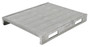 Vestil Galvanized Steel Solid Deck Pallet - 39-1/2 In. x 47 In. x 5-7/8 In. 4,000 lb Floor - Gray
