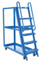 Vestil Steel High Frame Cart with Mold On Rubber Casters - 56-1/8 In. x 21-7/8 In. x 73-1/16 In. 1,000 lb - Blue